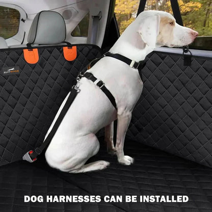 6 - In - 1 Dog Car Seat Cover for Back Seat, Waterproof Dog Car Hammock with Mesh Window, Non - Slip Pet Backseat Protector for Cars, Trucks and Suvs - Paw Fit Gears